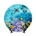 thumbnail image 1 of Disketp Corals and Tropical Fish Ceramic Plate Dinner Plates Bone China Decorative Plates Art Ceramic Ornaments for Wall Hanging Decoration -8in, 1 of 6