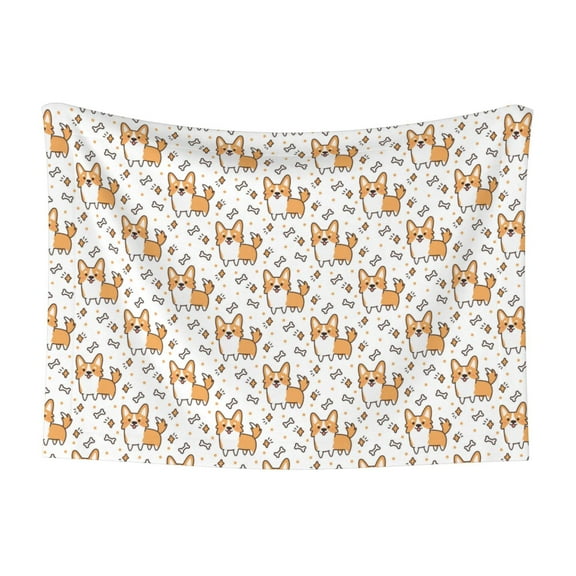Disketp Corgi with Hearts Dog Blanket/Bed Cover for Dogs and Cats,Puppy Essentials-Small