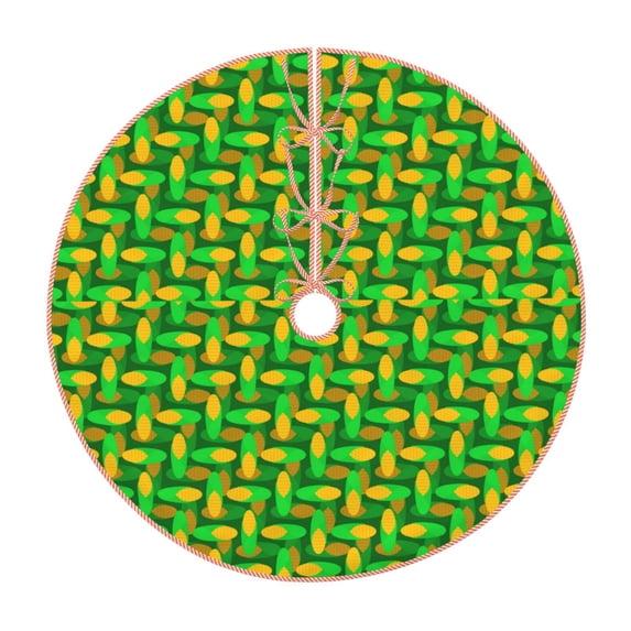Disketp Corn 4 Christmas Tree Skirt, Christmas Tree Decorations, Christmas Decor, Tree Mat Decoration(30-48IN)-48"