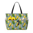 thumbnail image 1 of Disketp Corn On The Leaves Large Capacity Beach Bag, Waterproof Sandproof Beach Swim Pool Bag Tote Bag for Women, 1 of 7