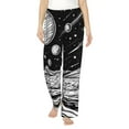 thumbnail image 1 of Disketp Cosmic Landscape Celestial Art Women's Comfy Pajama Pants Casual Drawstring Palazzo Lounge Wide Leg Pants-Medium, 1 of 6