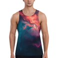 Disketp Cosmic Paint Swirl Men's Workout Tank Tops Sleeveless Gym Shirt