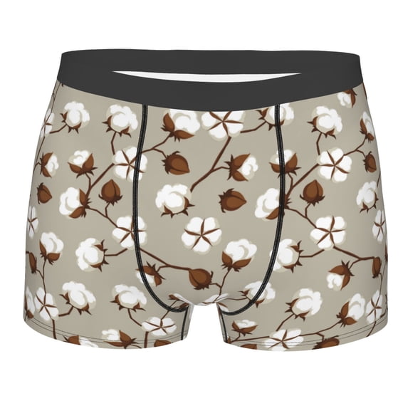 Disketp Cotton Tree Men's Boxer Briefs,Soft and Breathable Cotton Underwear with ComfortFlex Waistband