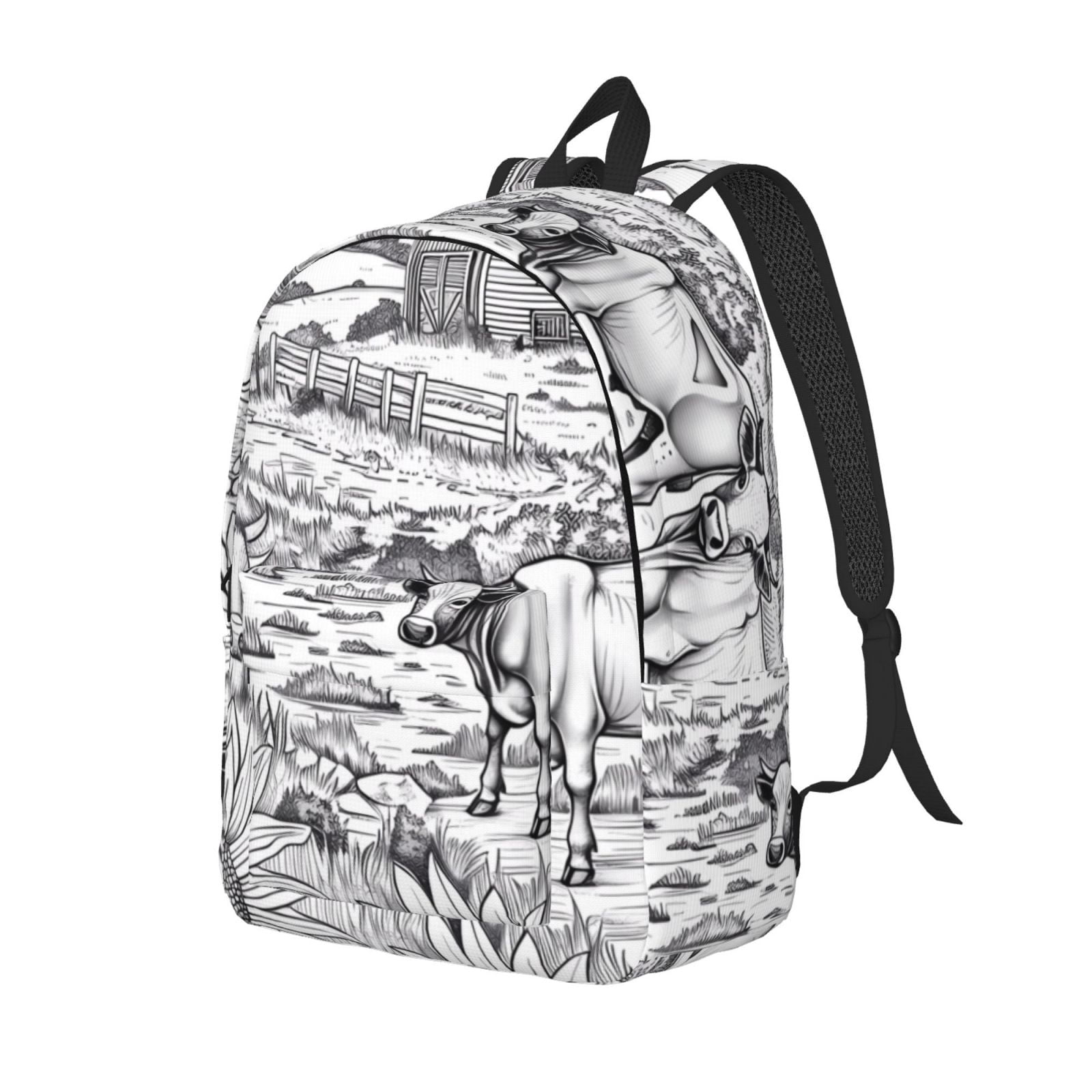 Disketp Country Farm Scene Canvas Backpack Lightweight Travel Daypack