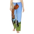 thumbnail image 1 of Disketp Cow On Pasture Print Women'S Comfy Pajama Pants Casual Drawstring Palazzo Lounge Wide Leg Pants, 1 of 9