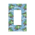 thumbnail image 1 of Disketp Crocodile Riding Skateboard Decorative Light Switch or Outlet Wall Plate with Safety Cover-Style U, 1 of 6