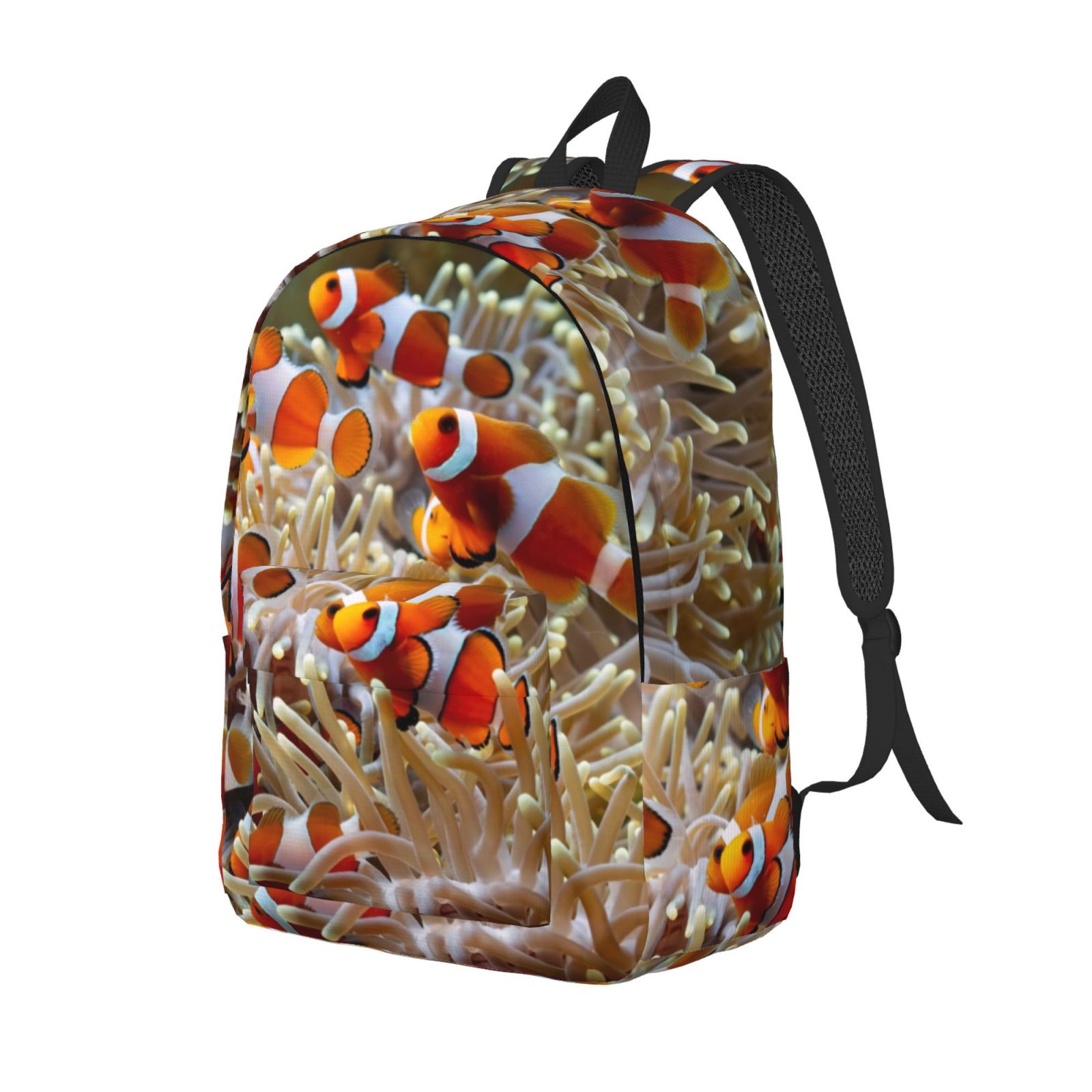 Disketp Cute Anemone Fish Canvas Backpack Lightweight Travel Daypack ...