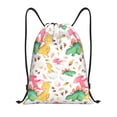 thumbnail image 1 of Disketp Cute Baby Dinosaurs Drawstring Backpack Drawstring Gym Bags Draw String Bags for Sports, Gym, Travel, Swimming, Beach-Small, 1 of 6