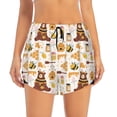 thumbnail image 1 of Disketp Cute Bee Honey Jar Hive Bear Print Women's Shorts Workout Shorts for Athletic Gym Running Shorts with Phone Pockets X-Large, 1 of 8