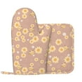 thumbnail image 1 of Disketp Cute Bee Oven Mitts and Potholders BBQ Gloves-Oven Mitts and Pot Holders with Recycled Infill Silicone Non-Slip Cooking Gloves for Cooking Baking Grilling, 1 of 8