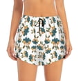 thumbnail image 1 of Disketp Cute Bunny Print Women's Shorts Workout Shorts for Athletic Gym Running Shorts with Phone Pockets, 1 of 8