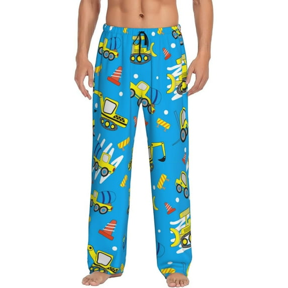 Disketp Cute Car Cartoon Men'S Pajama Pants - Ultra Soft Fleece Sleep And Lounge Pants (Size: S-Xxl)