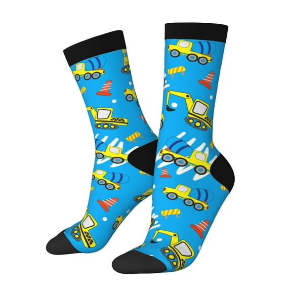 Disketp Cute Car Cartoon Unisex Crew Socks Lightweight Breathable Ventilation Ankle Socks, Mid-calf socks for Daily