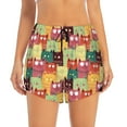 thumbnail image 1 of Disketp Cute Cartoon Cat Print Women's Shorts Workout Shorts for Athletic Gym Running Shorts with Phone Pockets Small, 1 of 8