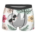 thumbnail image 1 of Disketp Cute Cartoon Sloth Men'S Boxer Briefs,Soft And Breathable Cotton Underwear With Comfortflex Waistband, 1 of 8