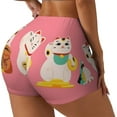 thumbnail image 1 of Disketp Cute Cat for Scrunch Butt Workout Shorts Women Seamless Soft Smooth Gym Yoga Scrunch Active Shorts-Large, 1 of 8