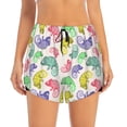 thumbnail image 1 of Disketp Cute Chameleons Print Women's Shorts Workout Shorts for Athletic Gym Running Shorts with Phone Pockets Large, 1 of 8