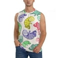 thumbnail image 1 of Disketp Cute Chameleons Sleeveless Tshirts For Men, Muscle Shirts For Men Dry Fit Tank Top-3x-Large, 1 of 8
