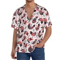 thumbnail image 1 of Disketp Cute Chickens Men's Hawaiian, Shirts Button Down Holiday Beach Shirts-{sizeName}-3X-Large, 1 of 5
