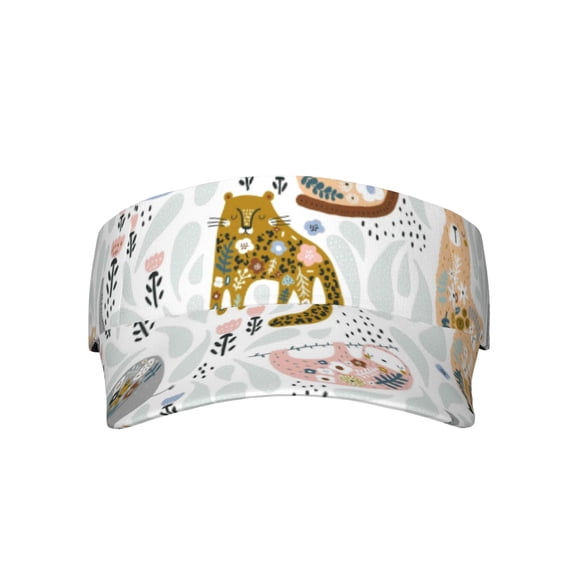 Disketp Cute Colorful Animal Sun Visors for Women Men Unisex Tennis Golf Visor Hat Adjustable Summer Hats Sport Outdoor Visor Hat UV Protection Cap