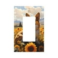 thumbnail image 1 of Disketp Cute Corgi Sunflower Decorative Light Switch or Outlet Wall Plate with Safety Cover-Style U, 1 of 6