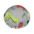 thumbnail image 1 of Disketp Cute Dinosaur Shower Caps,Reusable Shower Cap For Women, Double Layer Waterproof Hair Cap, Large Size For All Hair Lengths,For Girls Spa Home Salon Use, 1 of 9