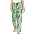 thumbnail image 1 of Disketp Cute Dinosaurs in Space Print Women's Comfy Pajama Pants Casual Drawstring Palazzo Lounge Wide Leg Pants, 1 of 7