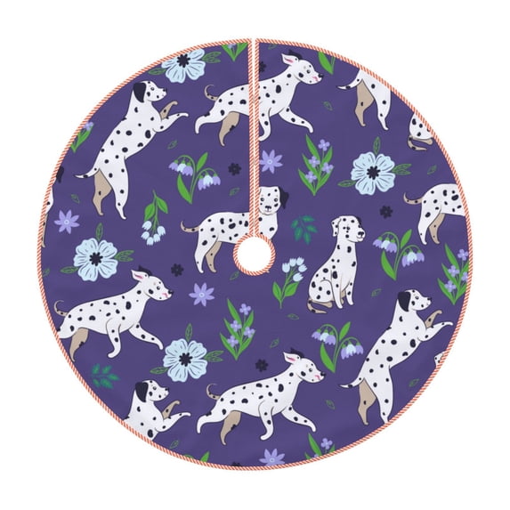 Disketp Cute Dog Christmas Tree Skirt, Christmas Tree Decorations, Christmas Decor, Tree Mat Decoration(30-48IN)-30"
