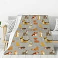 thumbnail image 1 of Disketp Cute Dog Cozy Flannel Fleece Throw Blanket: Has a velvety texture for All Seasons - Perfect for Women, Men, & Kids"80"x60", 1 of 6