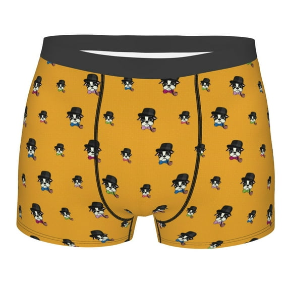 Disketp Cute Dog Men's Boxer Briefs,Soft and Breathable Cotton Underwear with ComfortFlex Waistband