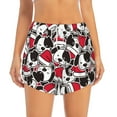 thumbnail image 1 of Disketp Cute Dog Print Women's Shorts Workout Shorts for Athletic Gym Running Shorts with Phone Pockets Large, 1 of 8