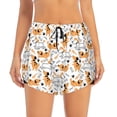 thumbnail image 1 of Disketp Cute Dog Print Women's Shorts Workout Shorts for Athletic Gym Running Shorts with Phone Pockets X-Large, 1 of 8