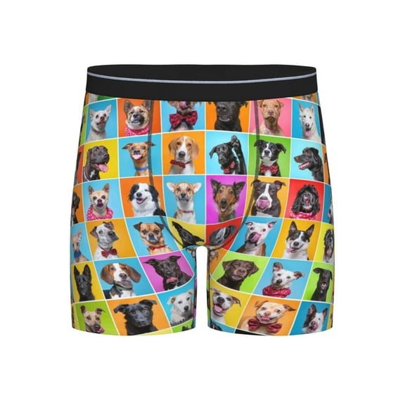 Disketp Cute Dogs Collage Men's Boxer Briefs Men’s Underwear Boxer Briefs for Men