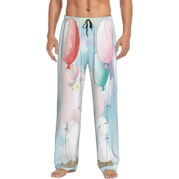 Disketp Cute Elephant Men'S Pajama Pants - Ultra Soft Fleece Sleep And Lounge Pants (Size: S-Xxl)