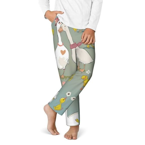 Disketp Cute Farm Birds for Teenagers' Pajama Pants ,Lounge Pants Teen joggers Ideal for Home, School, or Sports-Large