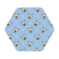 thumbnail image 1 of Disketp Cute French Bulldog Funny Coasters,4 Pcs Leather Coasters With Holder, Perfect Housewarming Hostess Gifts,Protect Furniture From Water Marks Scratch, 1 of 9