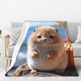 thumbnail image 1 of Disketp Cute Guinea Pig Sea Cozy Flannel Fleece Throw Blanket: Has a velvety texture for All Seasons - Perfect for Women, Men, & Kids"60"x50", 1 of 6