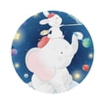 thumbnail image 1 of Disketp Cute Little Bunny Elephant Painting A Planet Funny Coasters,4 Pcs Leather Coasters With Holder, Perfect Housewarming Hostess Gifts,Protect Furniture From Water Marks Scratch, 1 of 9