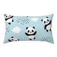 thumbnail image 1 of Disketp Cute Panda Bear Pillowcase, Queen Size Pillow Cases for Bedroom,Office,Sofa, Pillow Cover with Envelope Closure - 20x36in, 1 of 7