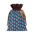 thumbnail image 1 of Disketp Cute Popcorn Drawstring Christmas Bags, Xmas Gift Bags, Christmas Wrapping Bags, Xmas Goodie Bags, Party Favor Bags-Black, 1 of 8