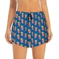 thumbnail image 1 of Disketp Cute Popcorn Print Women's Shorts Workout Shorts for Athletic Gym Running Shorts with Phone Pockets X-Large, 1 of 8