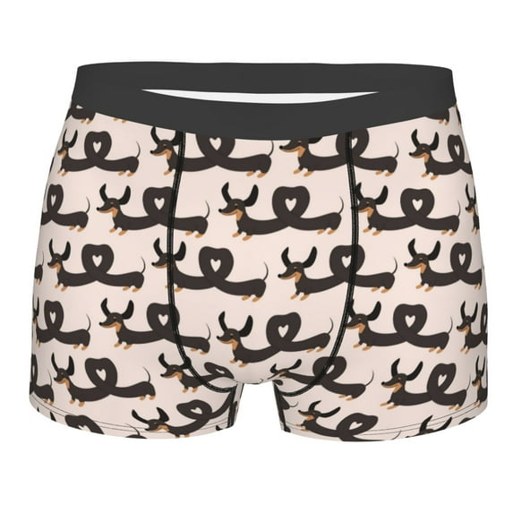 Disketp Cute Puppy Men's Boxer Briefs,Soft and Breathable Cotton Underwear with ComfortFlex Waistband