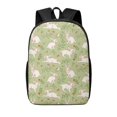 thumbnail image 1 of Disketp Cute Rabbit And Flower School Backpack, Lightweight Basic Middle School Bookbags 17 Inch Casual Daypack for Student College, Travel or Outdoor, 1 of 6