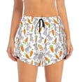 thumbnail image 1 of Disketp Cute Rabbit Print Women's Shorts Workout Shorts for Athletic Gym Running Shorts with Phone Pockets, 1 of 8