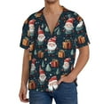 thumbnail image 1 of Disketp Cute Santa Claus Gift Men's Hawaiian, Shirts Button Down Holiday Beach Shirts-{sizeName}-Large, 1 of 5