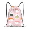 thumbnail image 1 of Disketp Cute Sushi Drawstring Backpack Drawstring Gym Bags Draw String Bags for Sports, Gym, Travel, Swimming, Beach-Small, 1 of 6