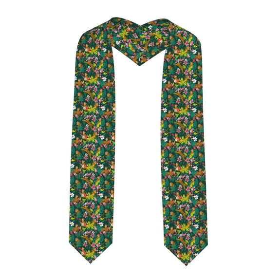 Disketp Cute Tribal Leopards Graduation Stole Class of 2024 Customized Congratulations Sash ,Unisex, 72"