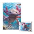 thumbnail image 1 of Disketp Cute Underwater Axolotl Custom Puzzle Personalized Puzzles 1000 Pieces, Customized Picture Puzzle for Adult and Teens((29.5×19.7in, Vertical), 1 of 9