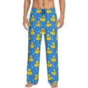 Disketp Cute Yellow Rubber Ducks Men's Pajama Pants - Ultra Soft Fleece Sleep and Lounge Pants (Size: S-XXL)-Small
