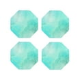 thumbnail image 1 of Disketp Cyan Mint Marble Funny Coasters,4 Pcs Leather Coasters with Holder, Perfect Housewarming Hostess Gifts,Protect Furniture from Water Marks Scratch and Damage-Octagon, 1 of 6